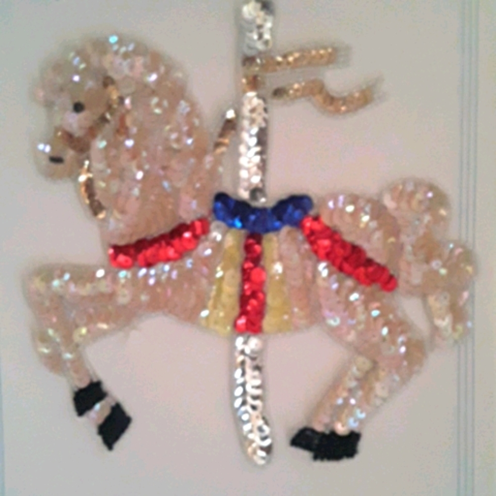 Sequin Carasol Horse Applique